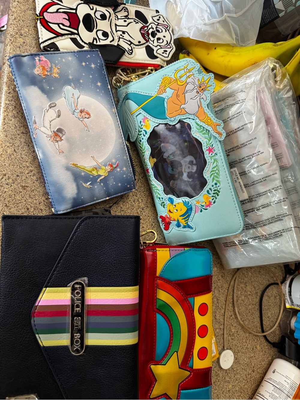 Assorted Character Wallets and Clutches - Colorful Cartoon Designs